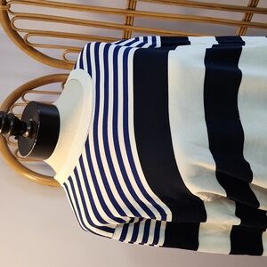 Brooks Brothers supima cotton nautical style white blue striped sweater size XL